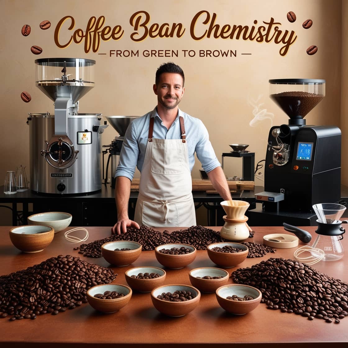 Coffee Bean Chemistry: From Green to Brown