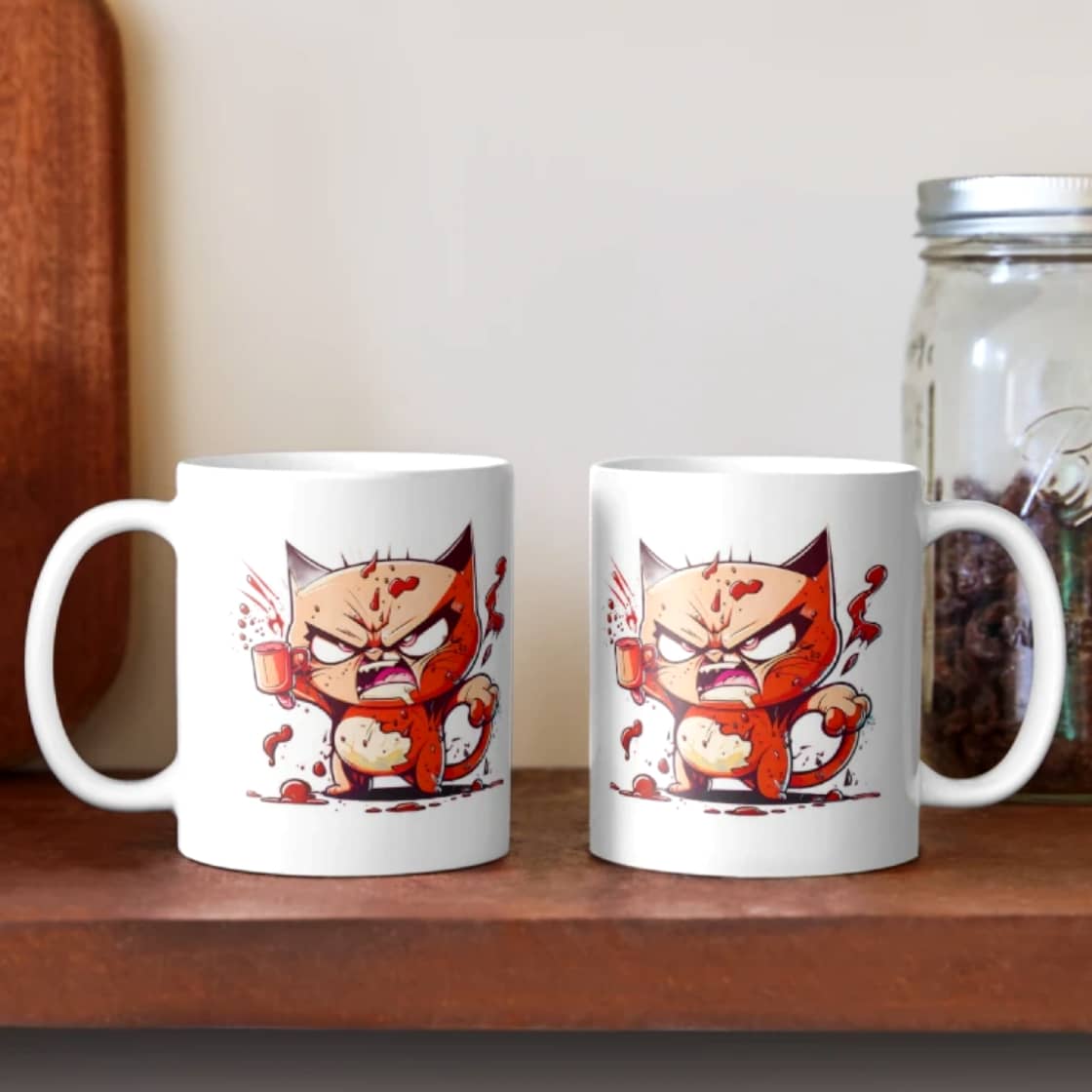 Funny Grumpy cat Needs More Coffee Coffee Mug