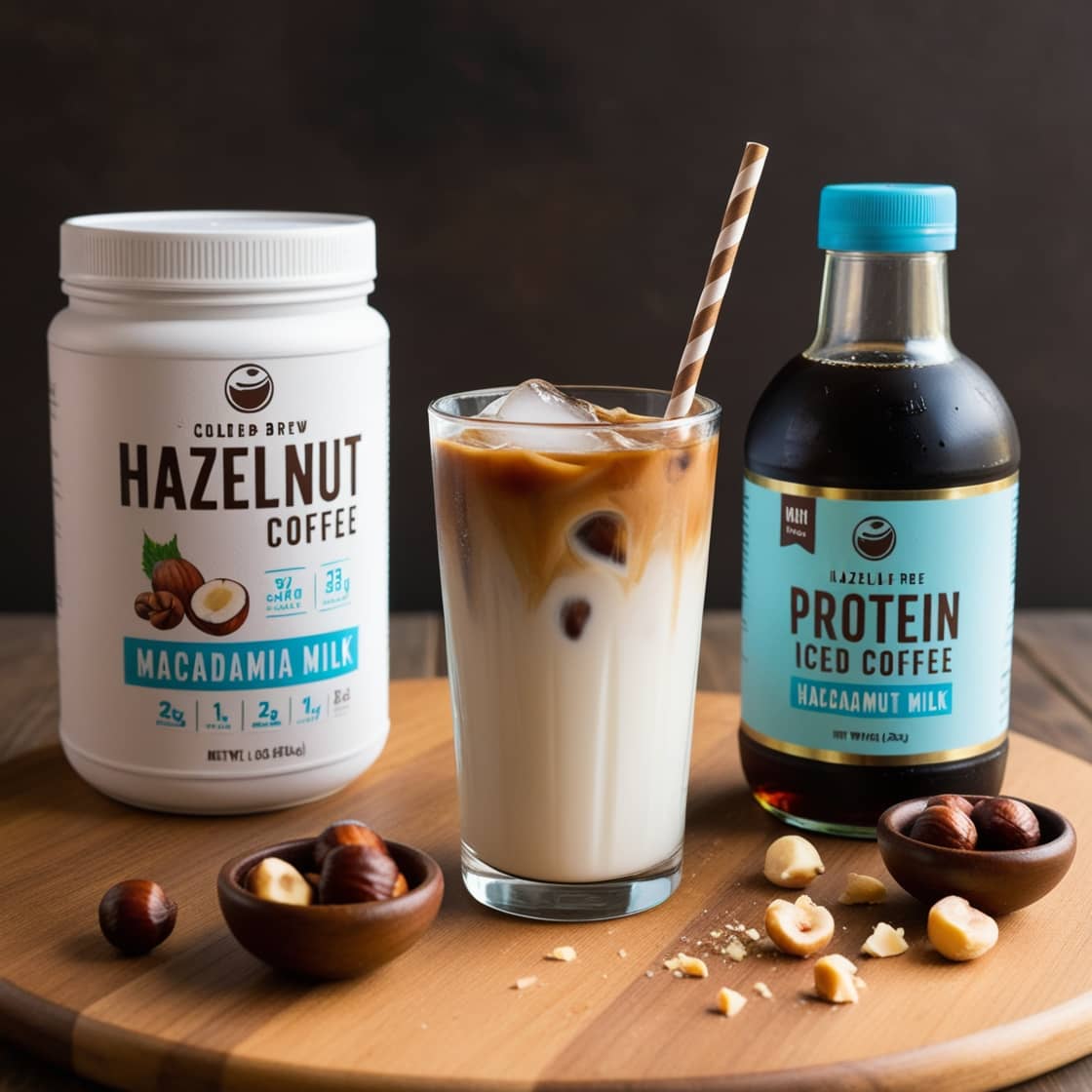 Hazelnut Protein Iced Coffee