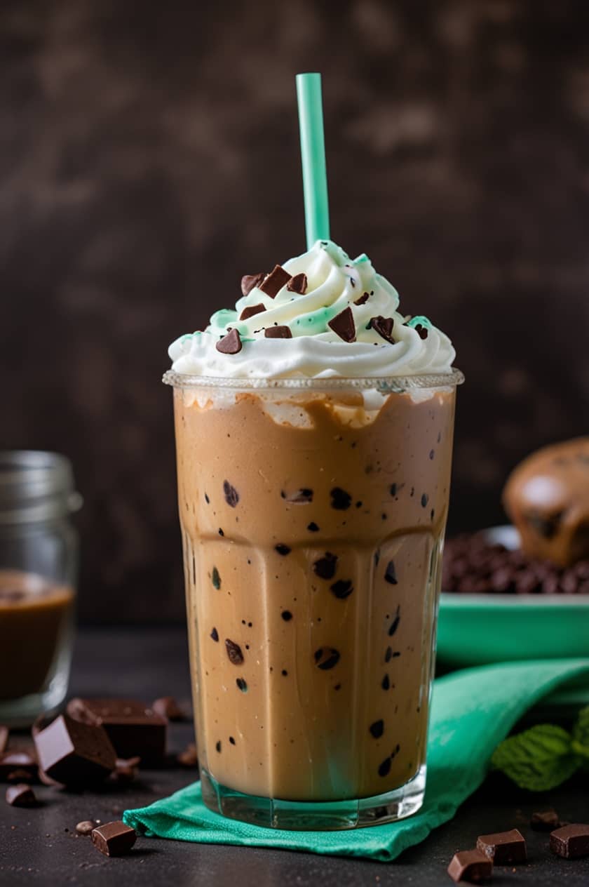 Mint Chocolate Chip Iced Coffee