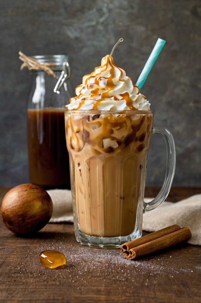 iced coffee Caramel Frappuccino