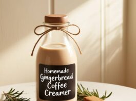 Homemade Gingerbread Coffee Creamer