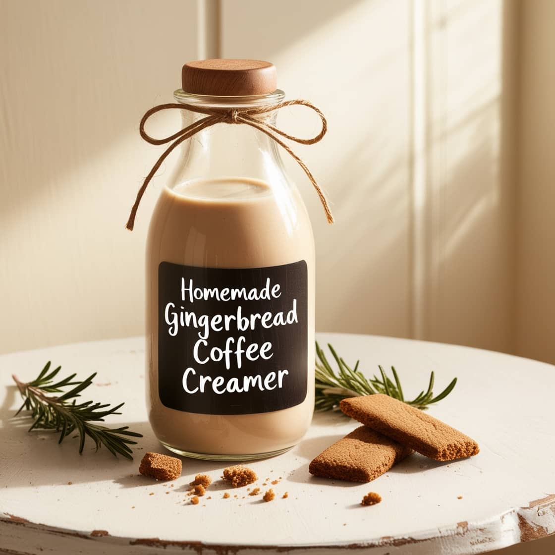 Homemade Gingerbread Coffee Creamer